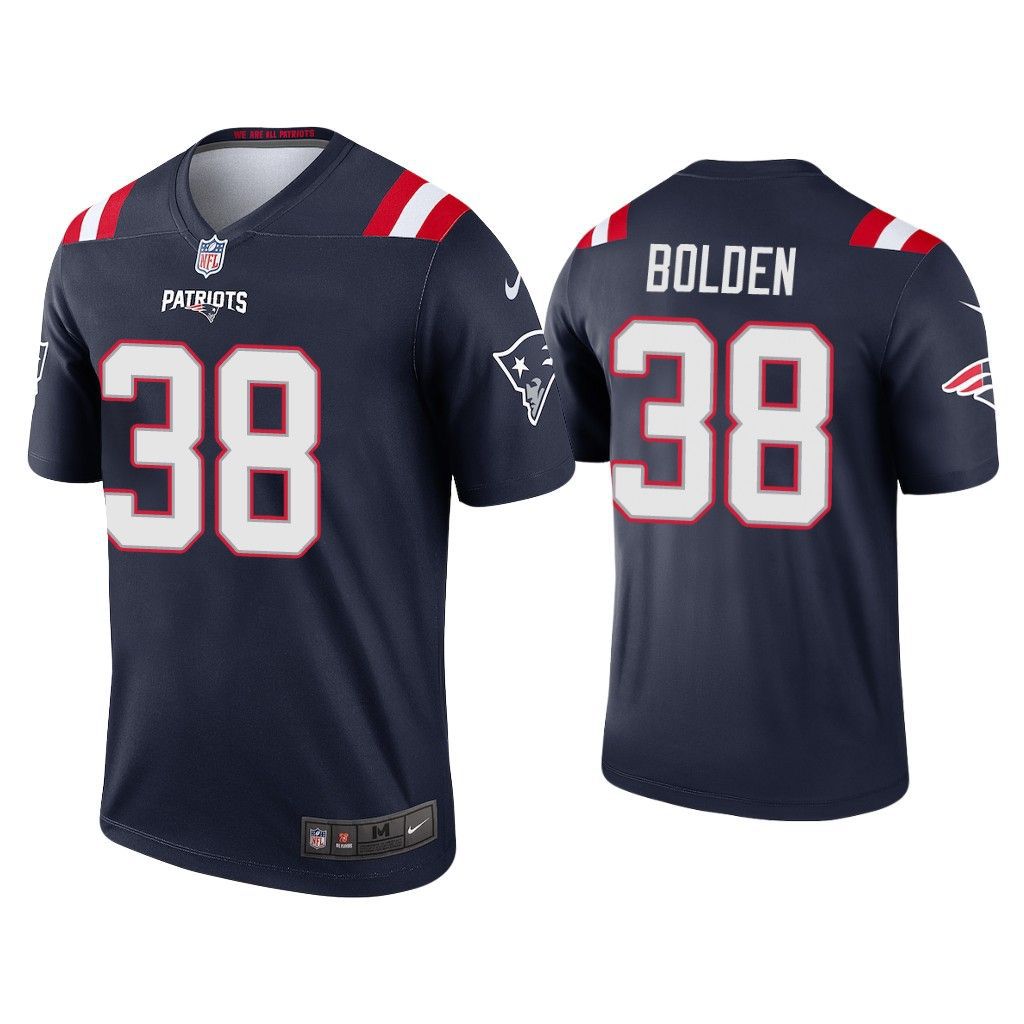 Men New England Patriots 38 Brandon Bolden Nike Navy Inverted Legend NFL Jersey